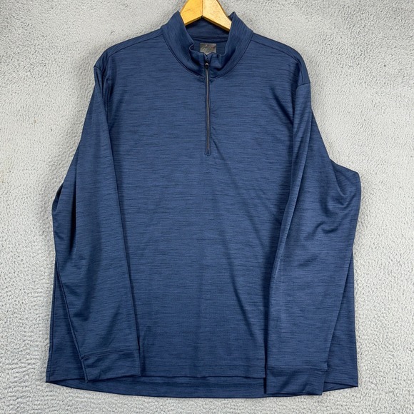 Greg Norman Pullover Sweatshirt Adult 2XL Blue Heather Quarter Zip Sweater Mens‎ - Picture 1 of 9